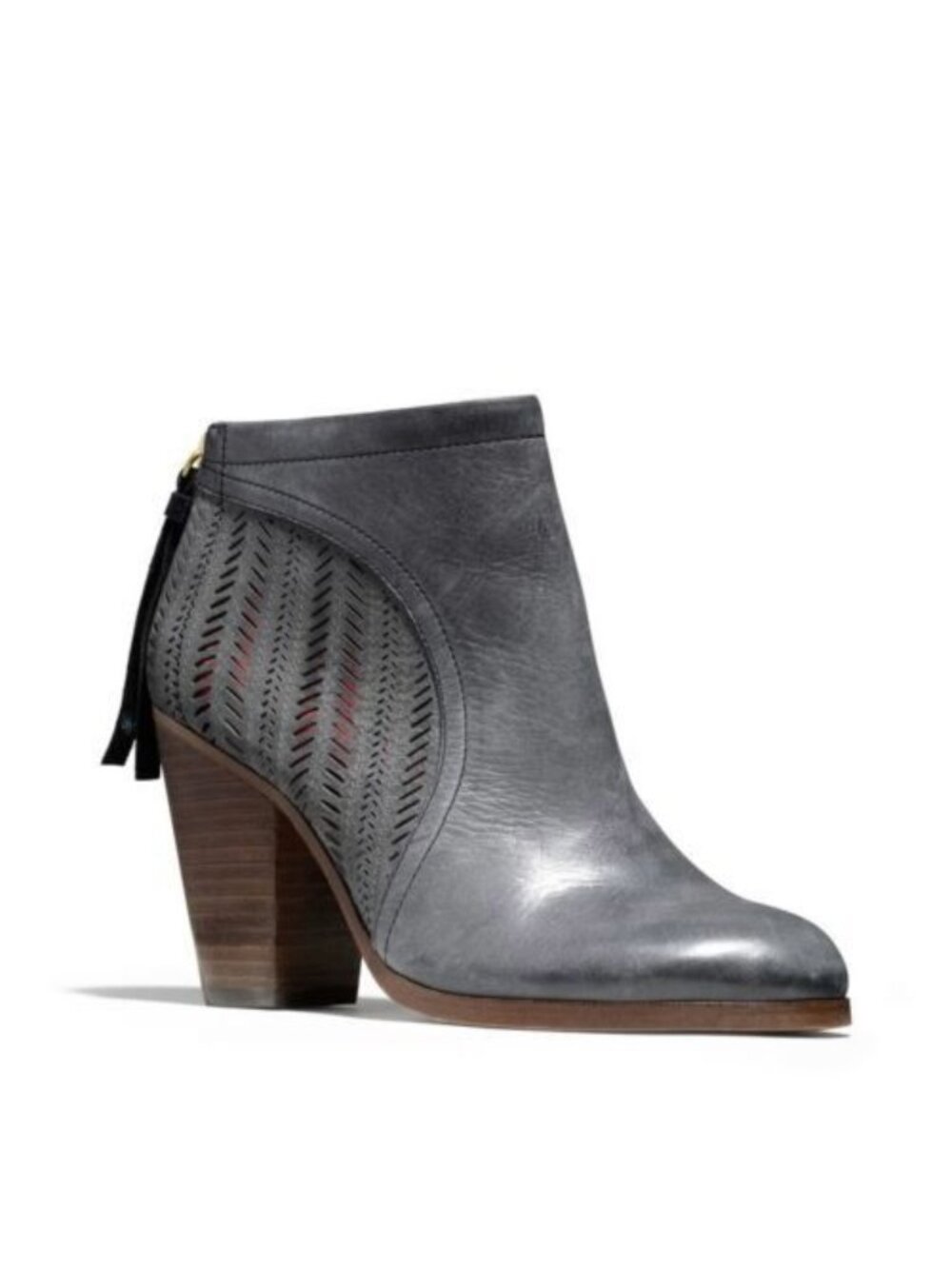 Coach Honey Soft Waxy Leather Laser Cut Booties